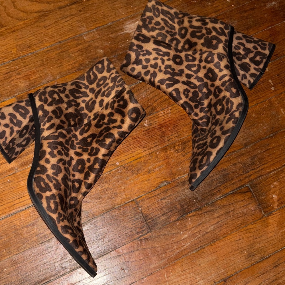 BP Leopard Print Heeled Boots